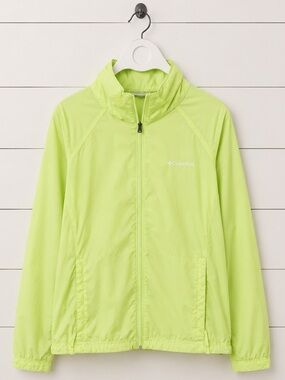 Columbia Neon Lime Packable Windbreaker Jacket